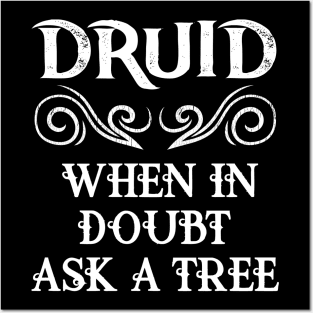 Druid Class Roleplaying Humor Meme RPG Elf Saying Fun Quote Posters and Art